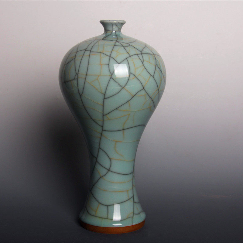 龙泉青瓷大师陈少青老师金丝铁线美人醉高端瓷器摆件送人礼品盒装