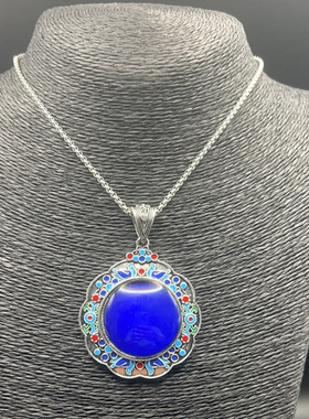 多色圆形大气民族风长短款毛衣链