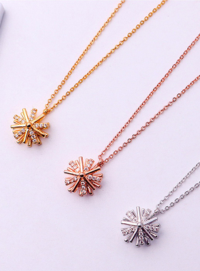 短款镀金镶锆石来自星星的你项链