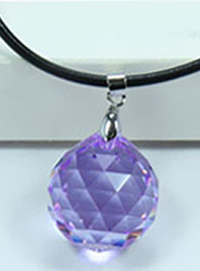 圆形水晶球紫罗兰时尚风礼物吊坠