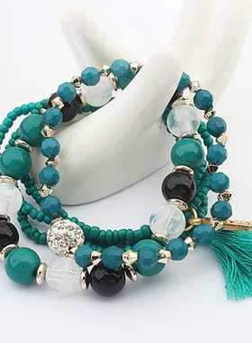 漂亮饰品民族风多色流苏手串