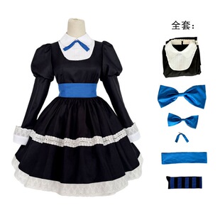 新款吊带袜天使cosplay s妹史朵巾cos服装Panty&Stocking哥特连衣