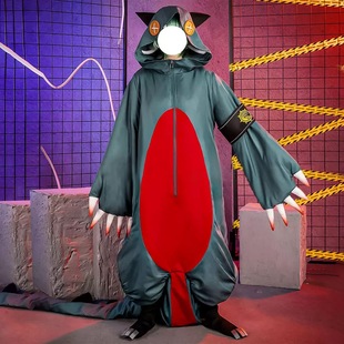 重制版废渊战鬼姬塔cos服Gachiakuta万圣节GUITA cosplay恐龙睡衣