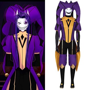怪胎马戏团jester cos服全套万圣节pierrot harlequin小丑服乙游