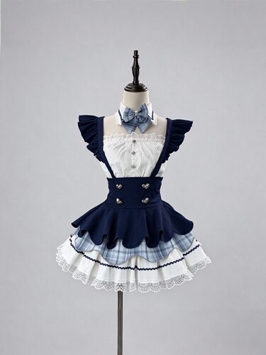 复刻版~皇家蓝女主角女仆可爱日系亚文化 cos服 女仆装软妹LOLITA