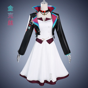 双城之战cos服爆爆金克丝cos服英雄联盟二次元动漫服女舞会连衣裙