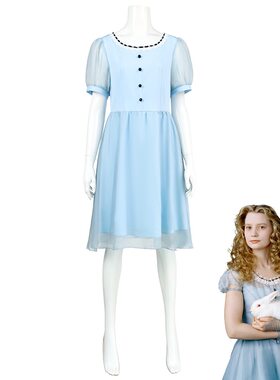 爱丽丝梦游仙境爱丽丝cos服泡泡袖女裙角色扮演cosplay服装万圣节