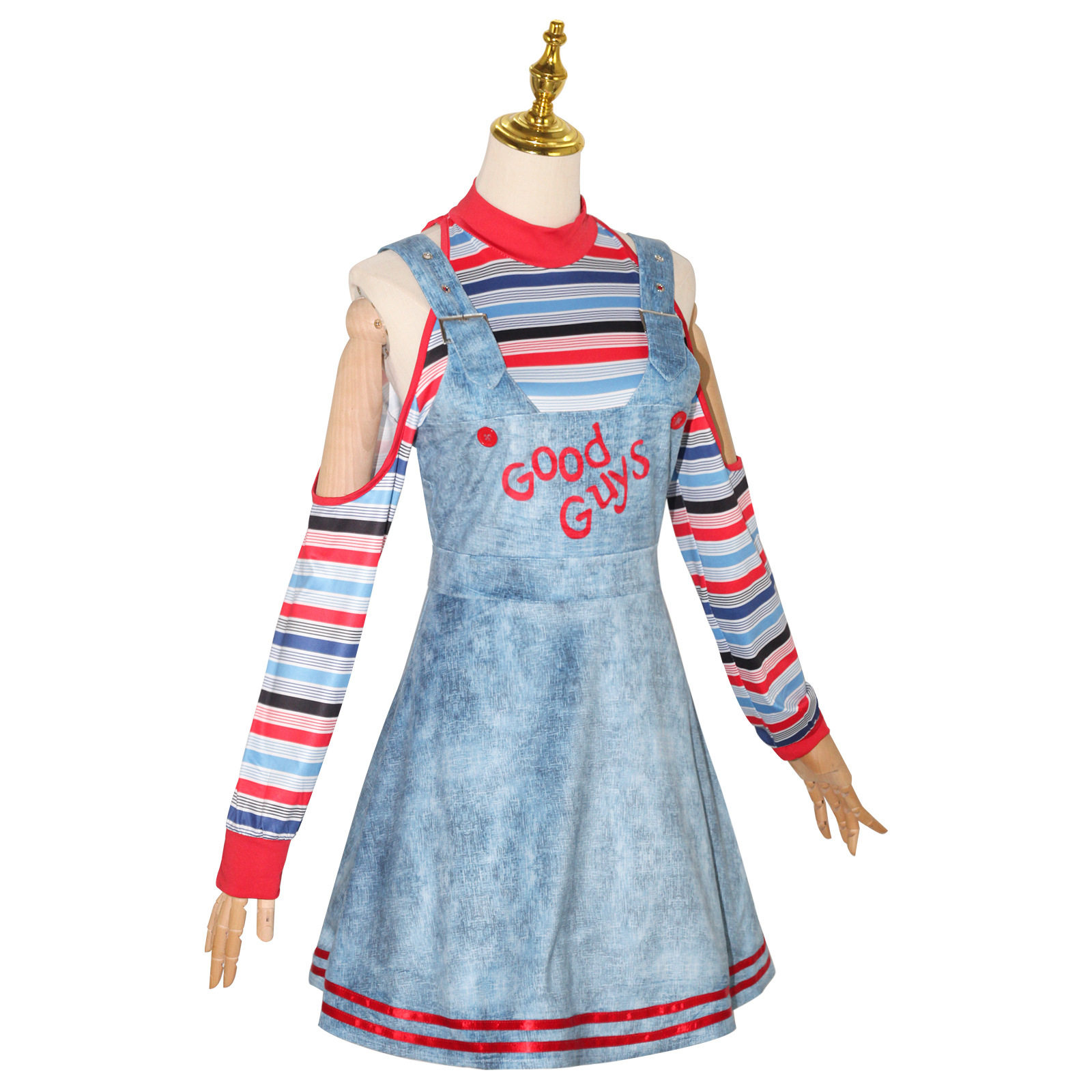 鬼娃回魂Chucky鬼娃恰吉cos服恐怖娃娃背带裤cosplay万圣节表演服