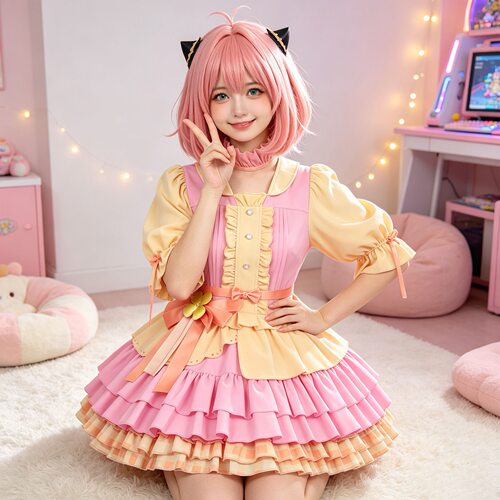 间谍过家家cos服阿尼亚动漫同款连衣裙cosplay服二次元服装