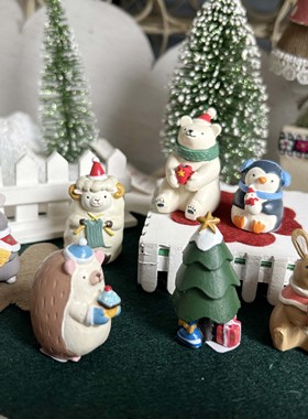 丸和树脂摆件可爱日系风桌面圣诞