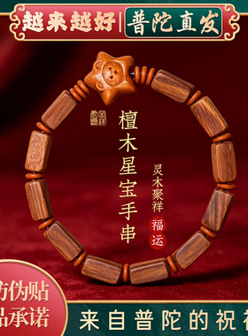 普陀山如意天然黑檀木星宝手串