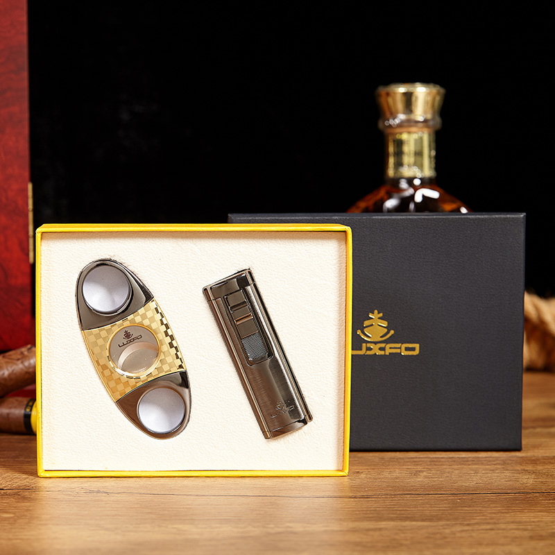 防风雪茄打火机小巧雪茄剪LUXFO