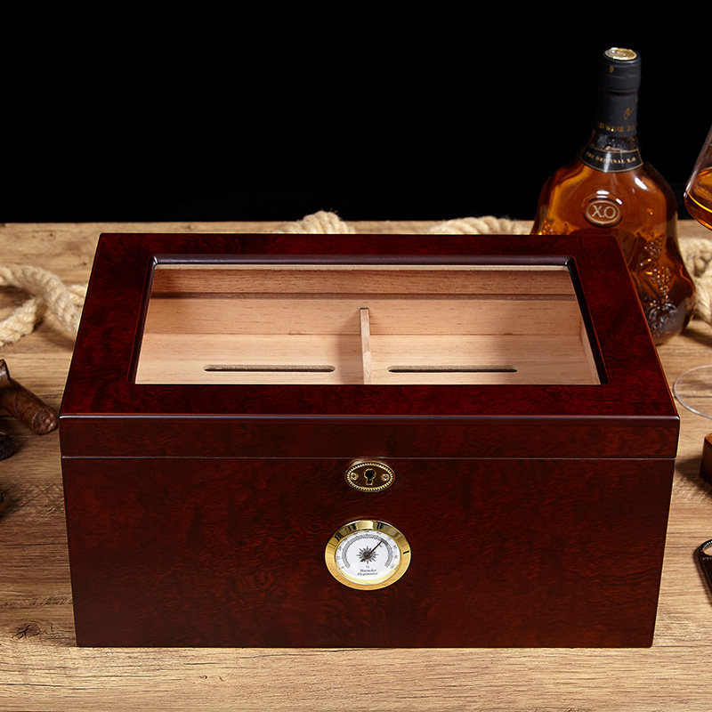 LUXFO朗佑雪松木雪茄盒保湿盒便携式雪茄烟盒子密封实木雪茄箱