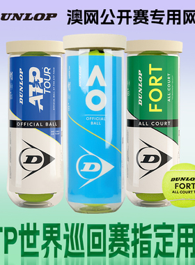 Dunlop邓禄普网球澳网网球ATP比赛专用网球ao训练有压球耐磨正品