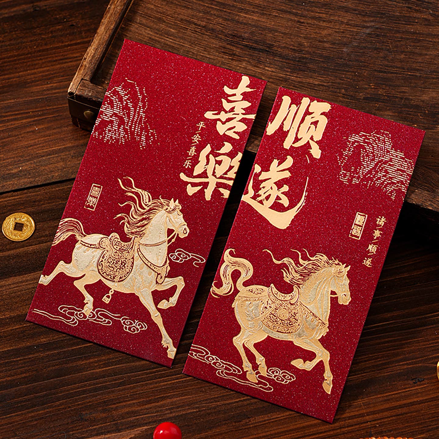 马年烫金红包利是封2026新款