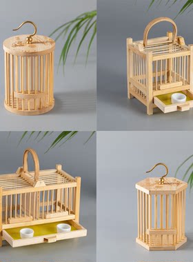 手工竹编蝈蝈笼子精品竹笼