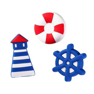 大航海系列软胶拉手 帆船灯塔救生圈海盗轮安全环保儿童房男女孩