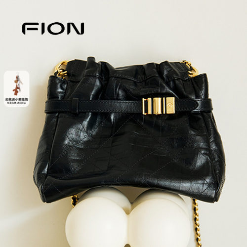 Fion/菲安妮音符真皮流浪包