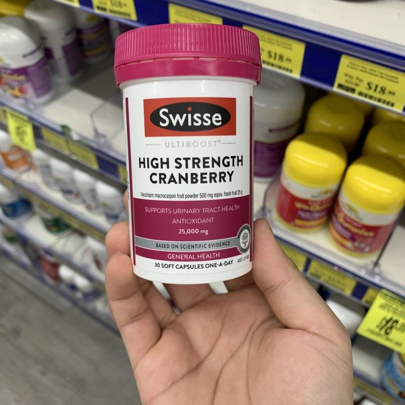 澳洲直邮 swisse蔓越莓精华胶囊30粒90粒高浓度妇科卵巢保养