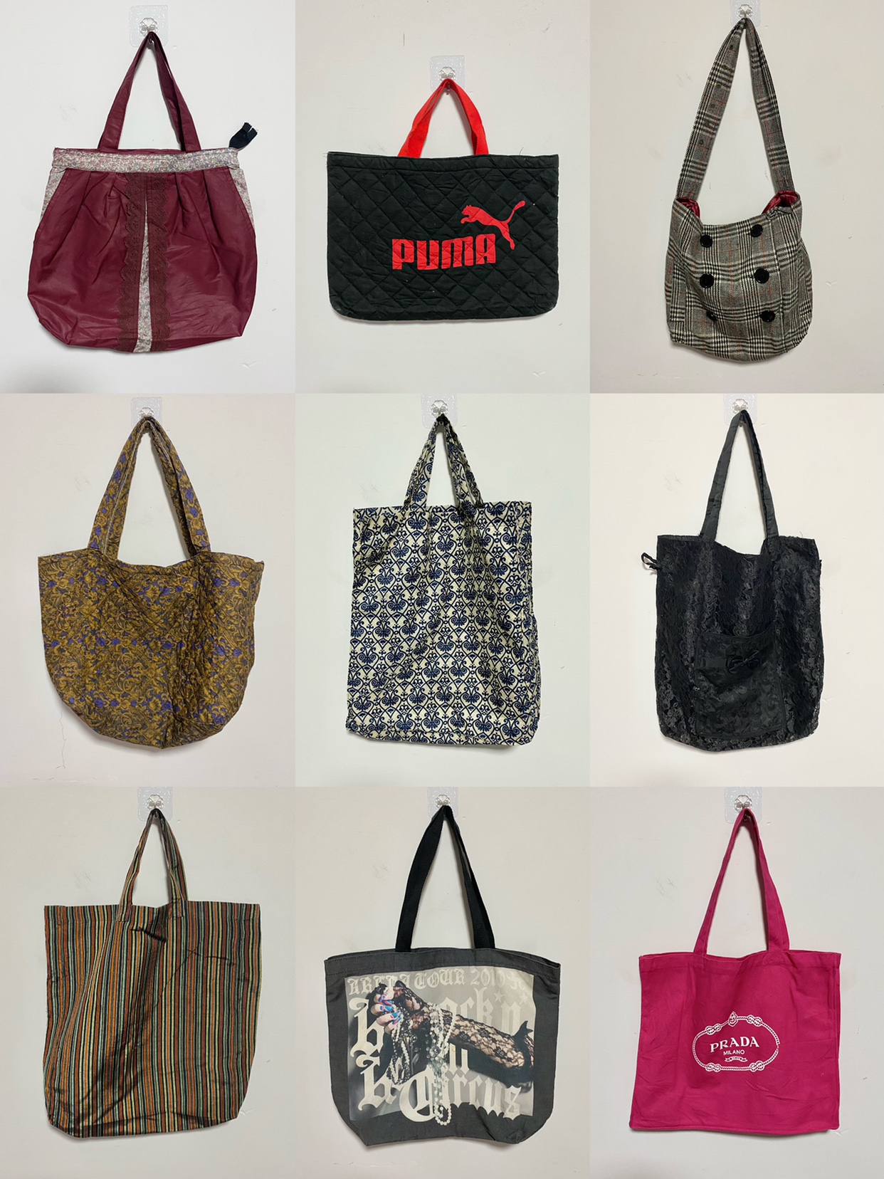 天天古着大布包vintage日本中古帆布包拎袋森系收纳手提包