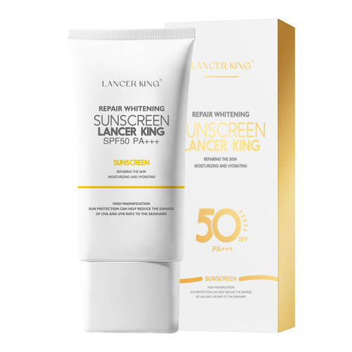 小黄帽SPF50+++隔离防晒霜防水防汗防紫外线美白隔离防晒三合一