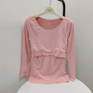 上衣产后哺乳胸垫免穿文胸打底 孕妇加绒加厚美体修身 清仓特价 冬款