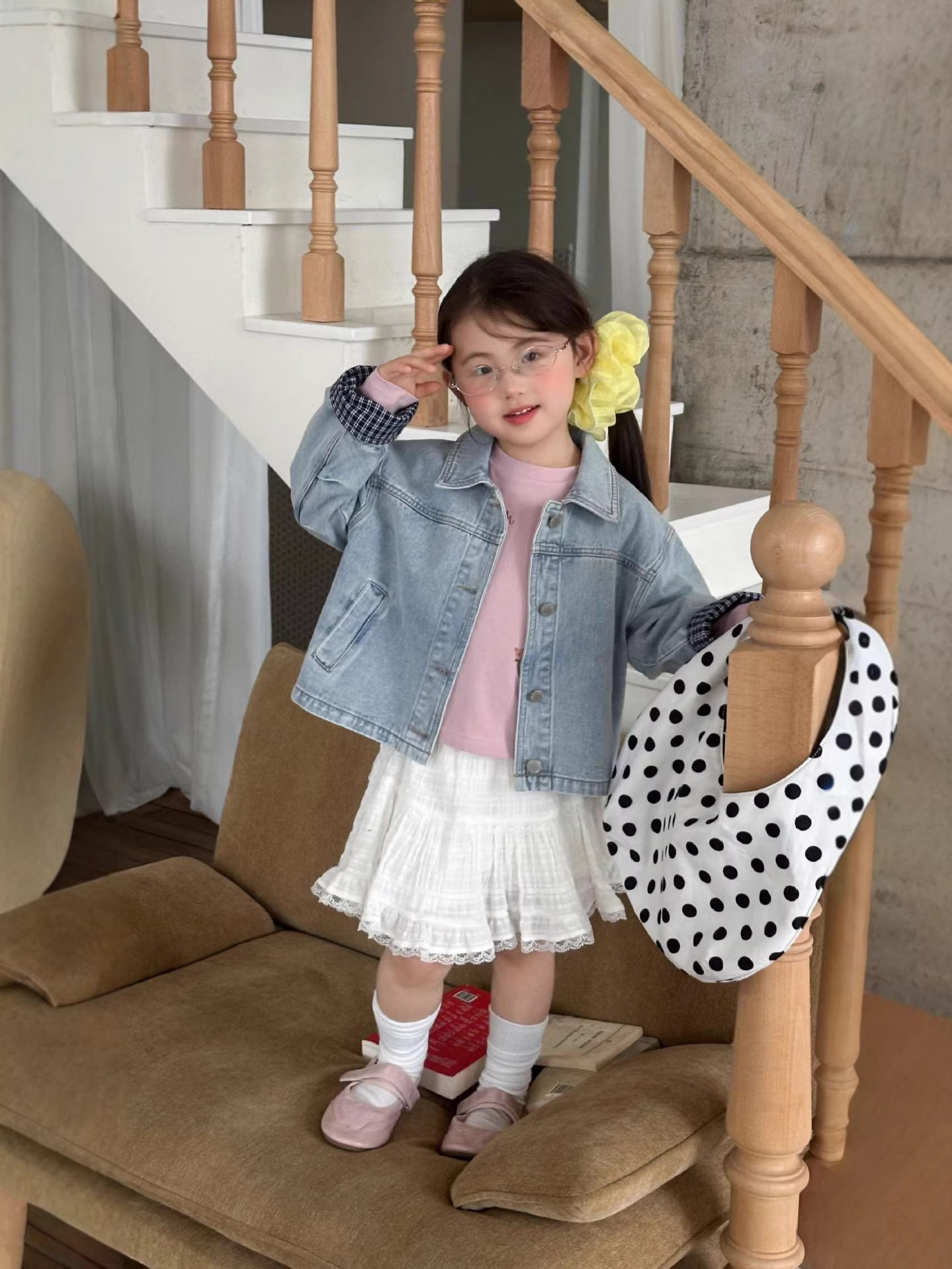 2026春季新款韩版女童纯色牛仔外套儿童休闲翻领中小童宝宝洋气潮,童装/婴儿装/亲子装,儿童牛仔外套,淘宝优惠券,粉丝福利购,淘宝优惠卷