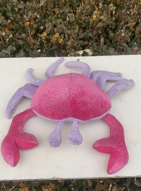 孤品外贸出口原单美国DOUGLAS老款大螃蟹公仔正版毛绒玩具长20CM