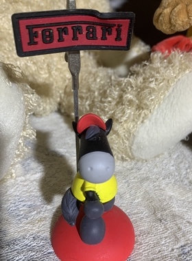 250420出口原单正版德国NICI和法拉利合作款小马陶泥便签夹高8CM