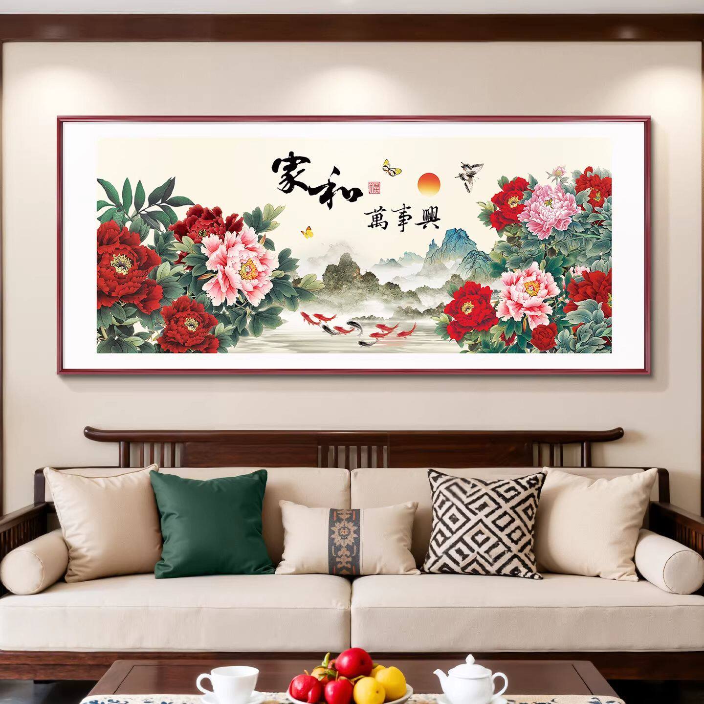 新款钻石画满钻魔方钻手工贴钻绣欧式客厅花开富贵牡丹家和万事兴