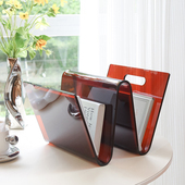 韩式 创意杂志架书报架ins网红收纳亚克力简约家用北欧报刊架子