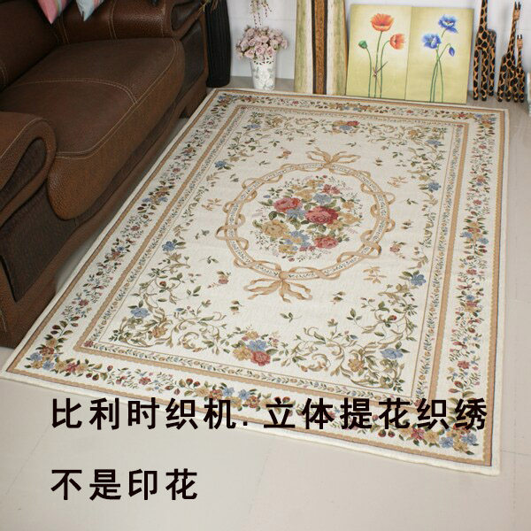 欧式地毯法式复古茶几垫日式客厅田园卧室床边毯美式地垫拍照摄影