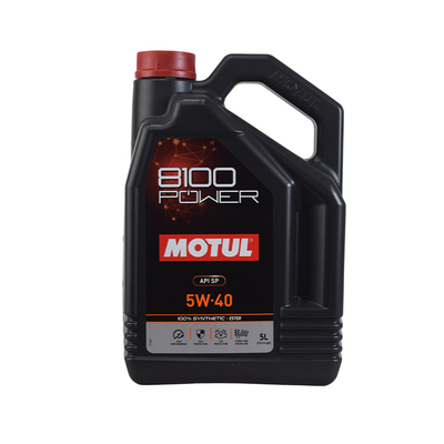 摩特8100 Power 全合成机油5w40 5L 汽车机油 API SP级