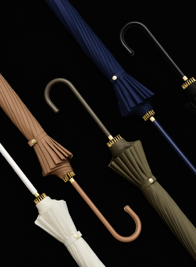 天黑黑tiohoh 5周年镀金纪念版 女士16骨经典长柄自动雨伞 抗风伞