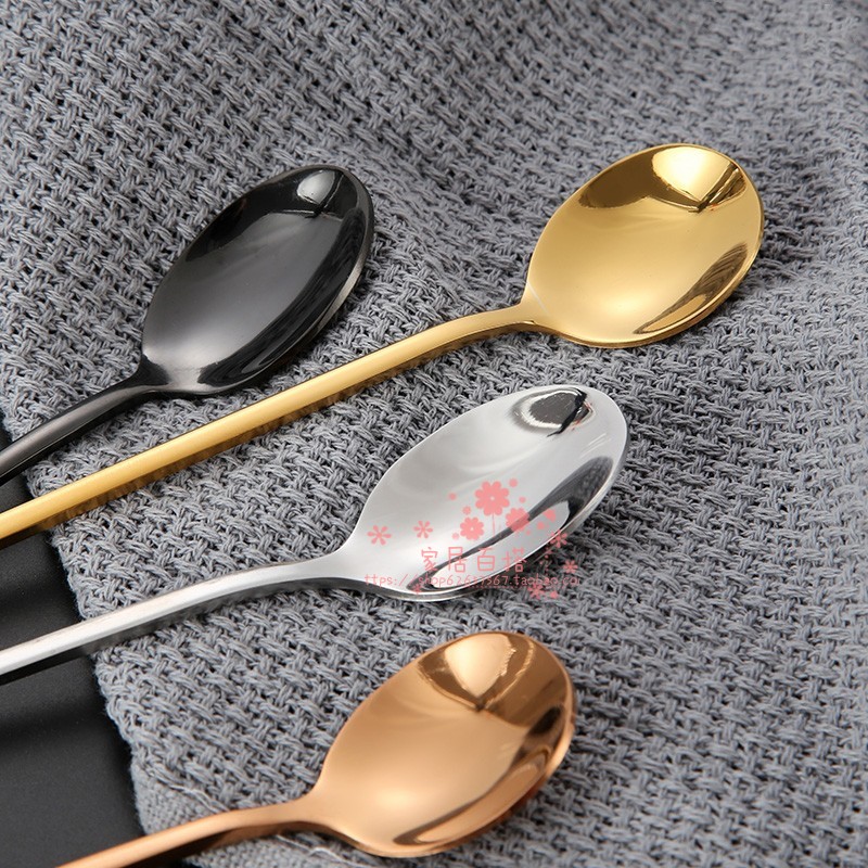 Length greater than 20cm originality Titanium Stainless steel Long handle Ice scoop coffee Stirring spoon Honey spoon Round Spatulain the Tableware , Coffee , Coffee spoon  category - from Buy2taobao.com to provide professional Taobao agent buy service