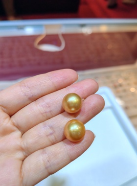 18k南洋金珠耳针