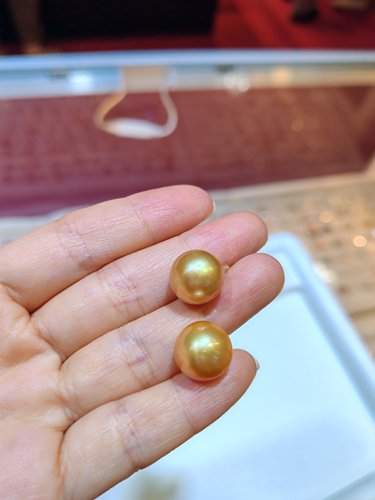 18k南洋金珠耳针