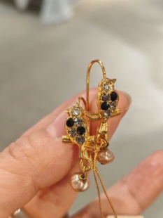 中古Vintage复古品牌打标少女风耳坠