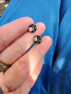 中古vintage水钻小耳针