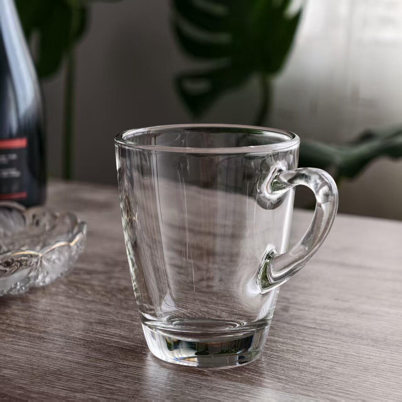 进口材质耐热玻璃杯咖啡把杯图片