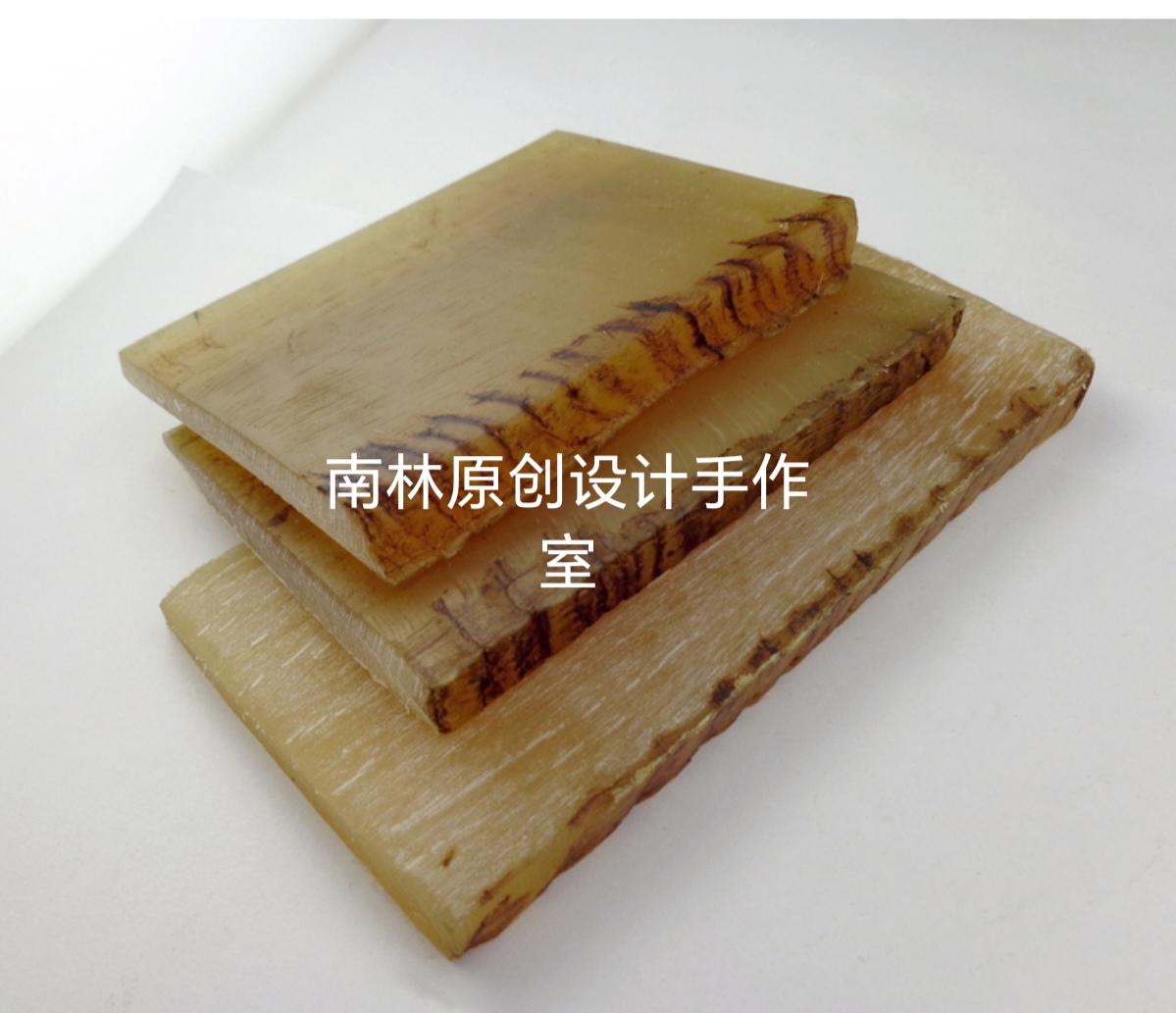 SM05白牦牛角原料片板材刮痧板梳子雕刻无事牌粗坯料各种工艺原料