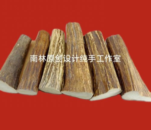 M98鹿角中段实白心雕刻原料高密车珠子刀柄狗咬棒小段扳指打粉料