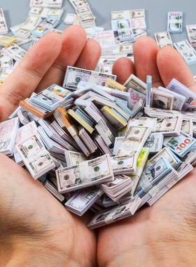 微缩纸币玩具美刀 迷你美元模型过家家BJD刀乐仿真道具纸币小钞票