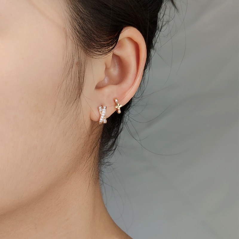 百搭小耳圈耳扣女金色圈圈耳环