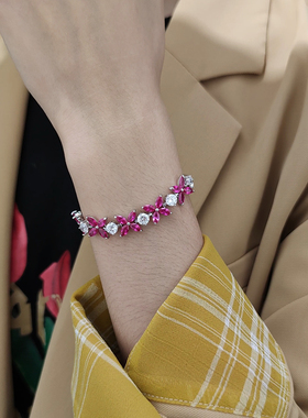 女铜镀金彩色锆石瑞丽高级感手链