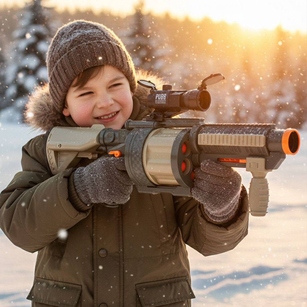 男孩大号6连发M32榴弹炮玩具枪