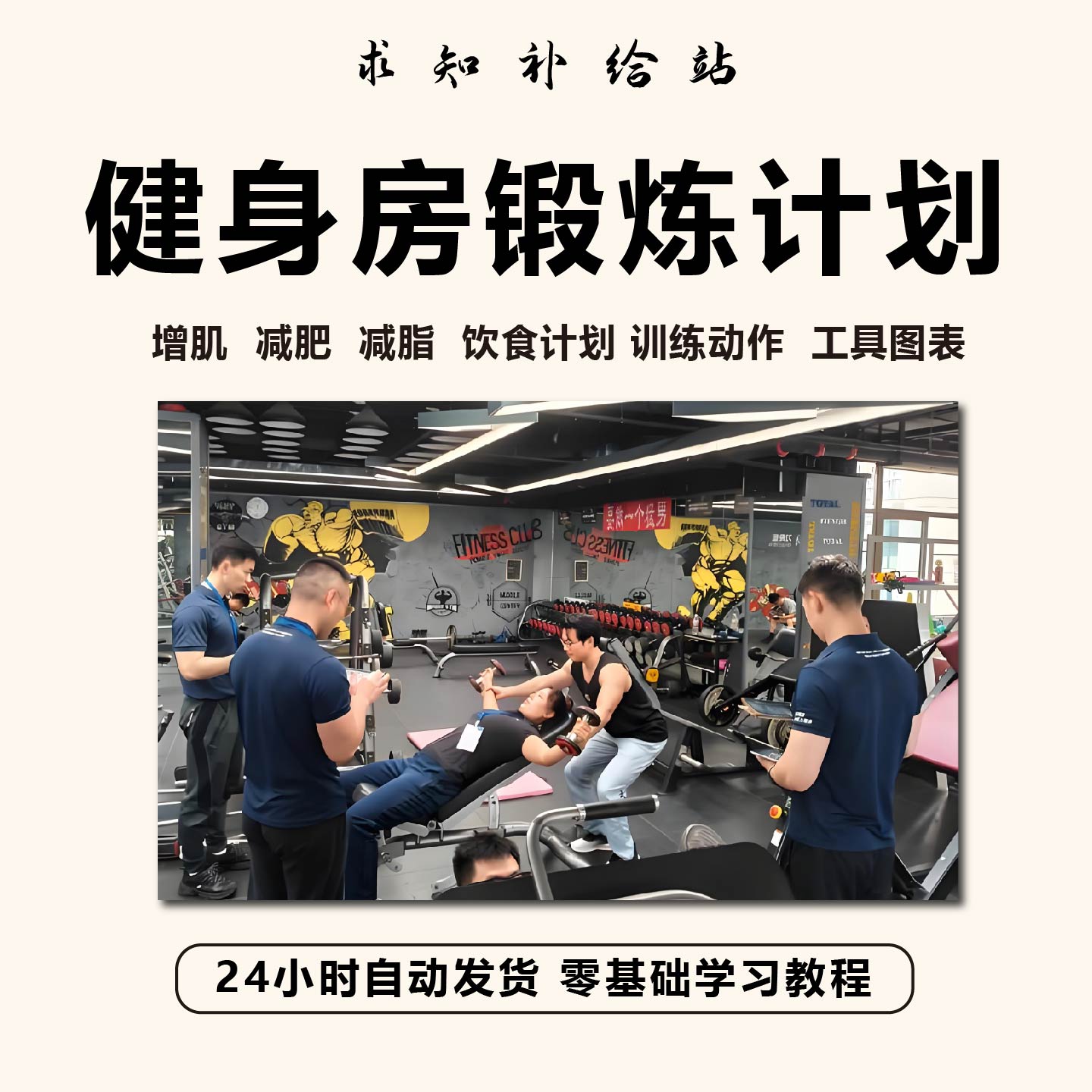 健身房工作室会所俱乐部力量减脂肥腹肌器械有氧锻炼饮食计划资料