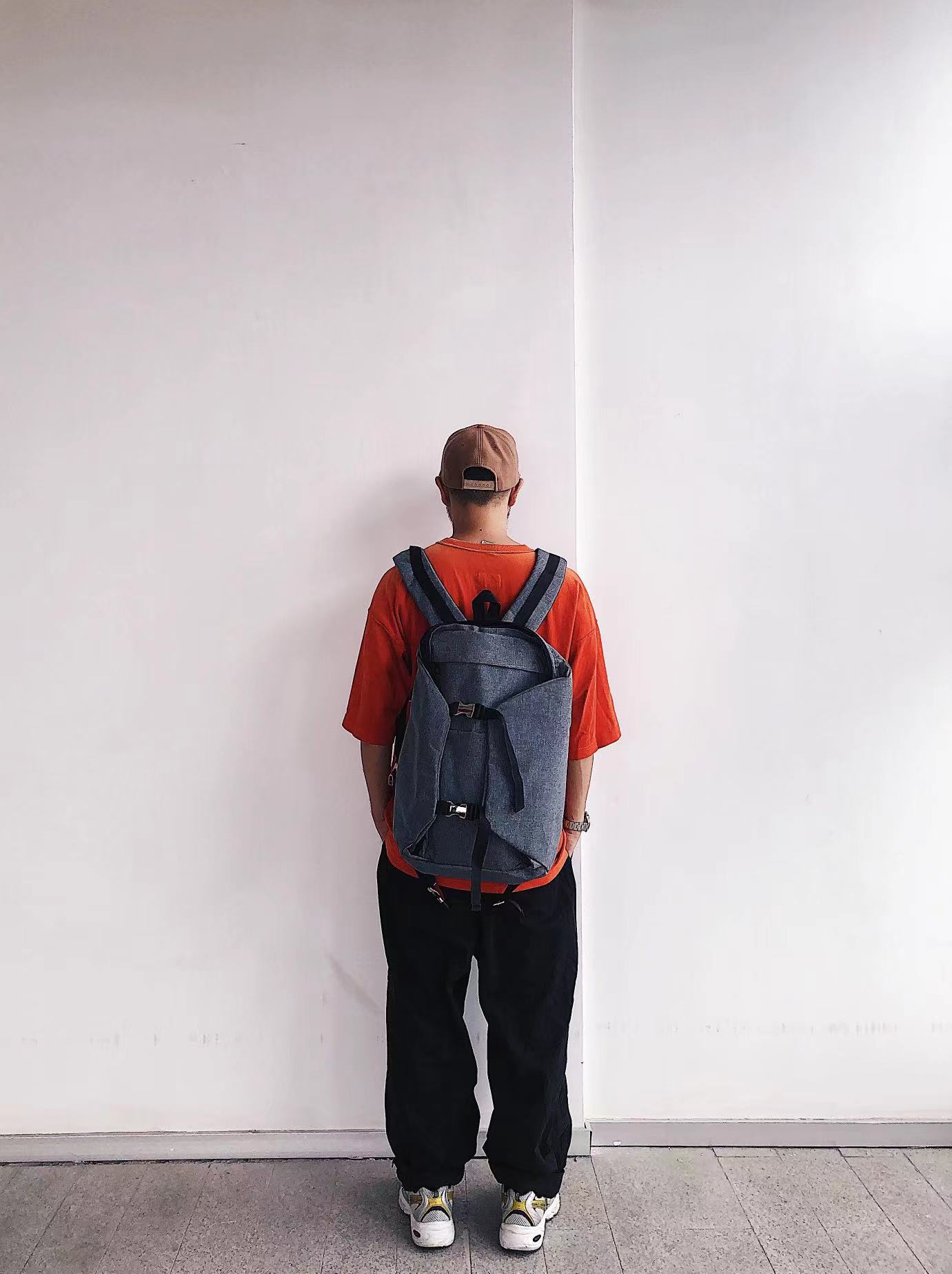 包邮日单me记美式复古y2k千禧年cityboy风格机能双肩背包jac1417