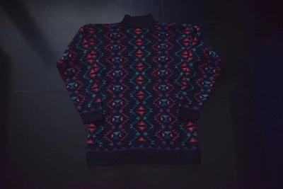 包邮美国11豆美式印第安navajo风格复古图腾纯羊毛衣bbxb5093