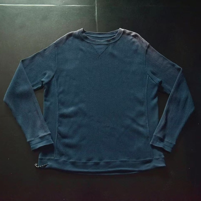 vintage古着日版美国m.s复古户外美式重磅暗条纹长袖T恤 jac1987